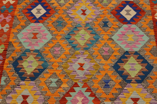 handmade Geometric Kilim Brown Ivory Hand-Woven RECTANGLE 100% WOOL area rug 5 x 7
