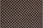 handmade Modern Kilim Black Ivory Hand-Woven RECTANGLE 100% WOOL area rug 7' x 10'