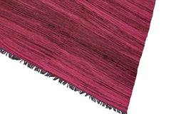 Flat Weave Kilim Antique Navaho Vintage handmade Modern Kilim Pink Brown Hand-Woven Rectangle 100% Wool Area Rug 6x8