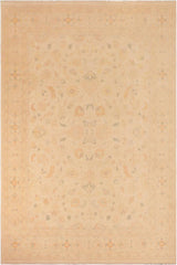 handmade Traditional Kafkaz Beige Gold Hand Knotted RECTANGLE 100% WOOL area rug 10 x 13