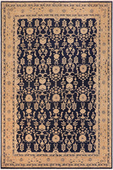 handmade Traditional Kafkaz Blue Brown Hand Knotted RECTANGLE 100% WOOL area rug 10 x 15