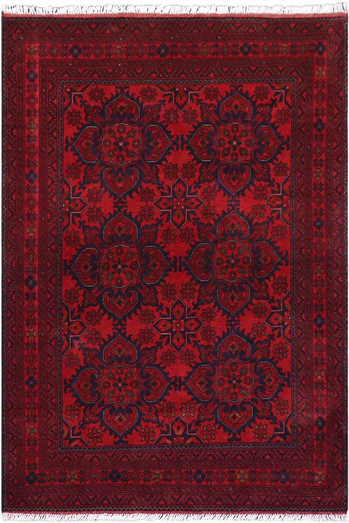 handmade Tribal Biljik Khal Mohammadi Red Blue Hand Knotted RECTANGLE 100% WOOL area rug 5x7