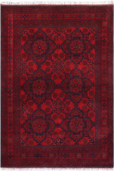 handmade Tribal Biljik Khal Mohammadi Red Blue Hand Knotted RECTANGLE 100% WOOL area rug 5x7