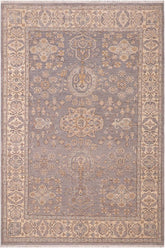 handmade Traditional Kafkaz Gray Beige Hand Knotted RECTANGLE 100% WOOL area rug 6 x 9