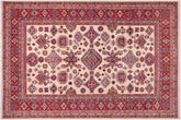 handmade Geometric Super Kazak Beige Red Hand Knotted RECTANGLE 100% WOOL area rug 8' x 10'