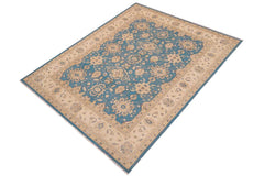 handmade Traditional Kafkaz Lt. Blue Beige Hand Knotted RECTANGLE 100% WOOL area rug 9 x 12