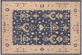 handmade Traditional Kafkaz Bluish Gray Beige Hand Knotted RECTANGLE 100% WOOL area rug 9x12