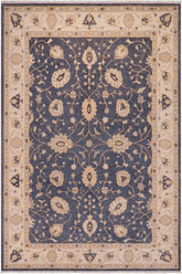 handmade Traditional Kafkaz Drk. Gray Beige Hand Knotted RECTANGLE 100% WOOL area rug 9 x 12