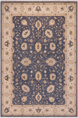 handmade Traditional Kafkaz Drk. Gray Beige Hand Knotted RECTANGLE 100% WOOL area rug 9 x 12