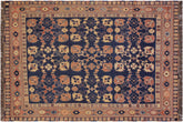 handmade Geometric Soumakh Blue Rust Hand-Woven RECTANGLE 100% WOOL area rug 6 x 9