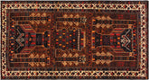 handmade Geometric Balouchi Brown Ivory Hand Knotted RECTANGLE 100% WOOL area rug 3x6