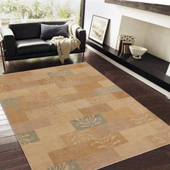 handmade Modern Gabbeh Tan Blue Hand Knotted RECTANGLE 100% WOOL area rug 10' x 14'