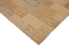 handmade Modern Gabbeh Tan Blue Hand Knotted RECTANGLE 100% WOOL area rug 10' x 14'
