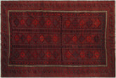 handmade Geometric Balouchi Rust Blue Hand Knotted RECTANGLE 100% WOOL area rug 7x11