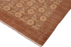 handmade Transitional Kafkaz Brown Tan Hand Knotted RECTANGLE 100% WOOL area rug 10 x 14