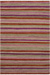 Flat Weave Kilim Antique Navaho Vintage handmade Modern Kilim Rust Purple Hand-Woven Rectangle 100% Wool Area Rug 3x4