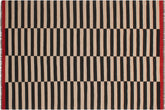 handmade Modern Kilim Beige Black Hand-Woven RECTANGLE 100% WOOL area rug 6x8