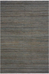 Flat Weave Kilim Antique Navaho Vintage handmade Modern Kilim Grey Blue Hand-Woven Rectangle 100% Wool Area Rug 4x6