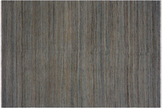 handmade Modern Kilim Grey Blue Hand-Woven RECTANGLE 100% WOOL area rug 4x6