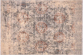 handmade Modern Kafkaz Beige Grey Hand Knotted RECTANGLE 100% WOOL area rug 9' x 12'