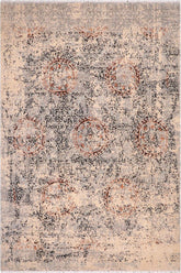 handmade Modern Kafkaz Beige Grey Hand Knotted RECTANGLE 100% WOOL area rug 9 x 12