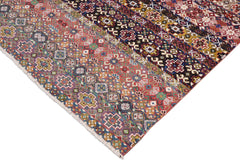 handmade Geometric Kurjean Pink Purple Hand Knotted RECTANGLE WOOL&SILK area rug 9x12