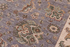 handmade Traditional Kafkaz Grey Ivory Hand Knotted RECTANGLE 100% WOOL area rug 6x8