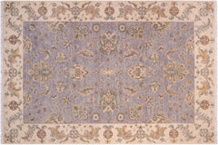 handmade Traditional Kafkaz Grey Ivory Hand Knotted RECTANGLE 100% WOOL area rug 6x8