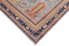 handmade Transitional Kafkaz Lt. Blue Tan Hand Knotted RECTANGLE 100% WOOL area rug 9 x 12