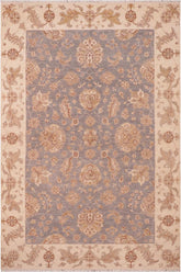 handmade Traditional Kafkaz Grey Beige Hand Knotted RECTANGLE 100% WOOL area rug 6 x 9