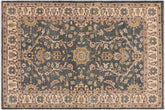 handmade Traditional Kafkaz Green Beige Hand Knotted RECTANGLE 100% WOOL area rug 4x6
