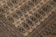 handmade Geometric Bokhara Grey Black Hand Knotted RECTANGLE 100% WOOL area rug 5X8