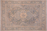 handmade Traditional Kafkaz Gray Lt. Blue Hand Knotted RECTANGLE 100% WOOL area rug 8' x 10'