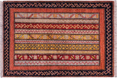 handmade Transitional Shawl Blue Rust Hand Knotted RECTANGLE 100% WOOL area rug 2x3