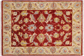 Chic Ziegler Starnes Red/Ivory Hand Knotted Wool Rug - 2'0'' x 2'10''