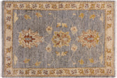 handmade Traditional Kafkaz Grey Ivory Hand Knotted RECTANGLE 100% WOOL area rug 2x3