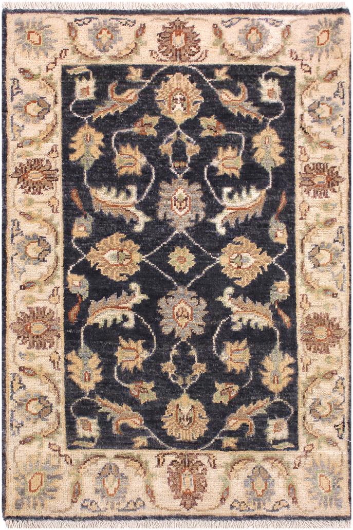 handmade Traditional Kafkaz Grey Ivory Hand Knotted RECTANGLE 100% WOOL area rug 2 x 3