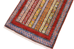 handmade Transitional Shawl Rust Blue Hand Knotted RECTANGLE 100% WOOL area rug 2x3