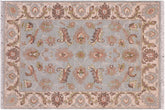 handmade Traditional Kafkaz Lt. Blue Ivory Hand Knotted RECTANGLE 100% WOOL area rug 2x3