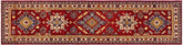 handmade Geometric Kazak Red Ivory Hand Knotted RUNNER 100% WOOL area rug 2x10