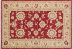 handmade Traditional Kafkaz Red Ivory Hand Knotted RECTANGLE 100% WOOL area rug 3x5