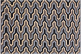 handmade Modern Kilim Ivory Blue Hand-Woven RECTANGLE 100% WOOL area rug 6x8