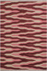 Flat Weave Kilim Antique Navaho Vintage handmade Modern Kilim Ivory Pink Hand-Woven Rectangle 100% Wool Area Rug 4x6