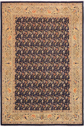 handmade Transitional Kafkaz Blue Gold Hand Knotted RECTANGLE 100% WOOL area rug 10 x 14