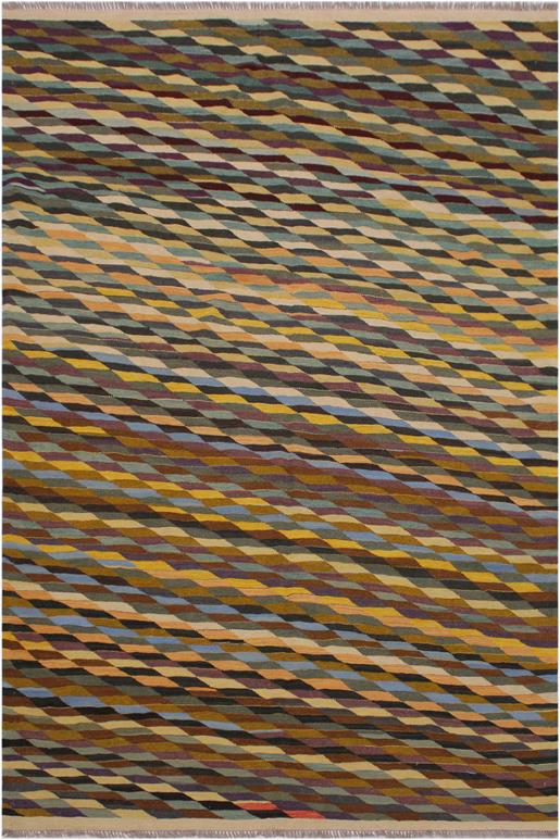 Flat Weave Kilim Antique Navaho Vintage handmade Modern Kilim Ivory Black Hand-Woven Rectangle 100% Wool Area Rug 6x8