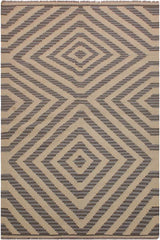Flat Weave Kilim Antique Navaho Vintage handmade Modern Kilim Ivory Grey Hand-Woven Rectangle 100% Wool Area Rug 4x6