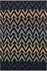 Flat Weave Kilim Antique Navaho Vintage handmade Modern Kilim Black Blue Hand-Woven Rectangle 100% Wool Area Rug 4x6