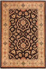 handmade Traditional Kafkaz Brown Tan Hand Knotted RECTANGLE 100% WOOL area rug 10 x 14