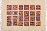 handmade Geometric Kurjean Beige Red Hand Knotted RECTANGLE 100% WOOL area rug 3x5