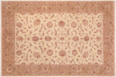 handmade Transitional Kafkaz Ivory Green Hand Knotted RECTANGLE 100% WOOL area rug 10' x 14'